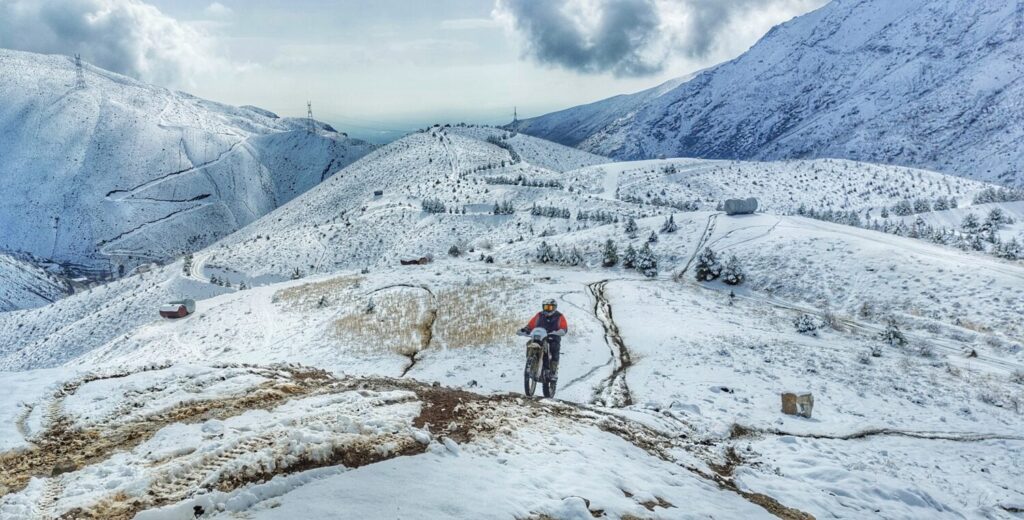 برف در ارتفاعات وردیج، شمال غربی تهران